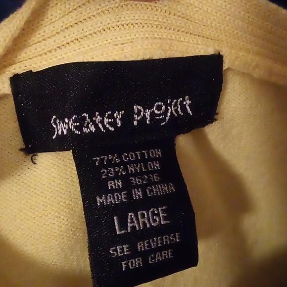 Gorgeous Sweater Project Yellow Crop Sweater - Size Large - Picture 7 of 8